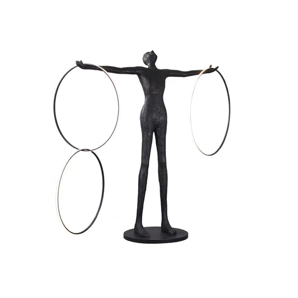 Liva Sculpture Ring Figure Floor Lamp