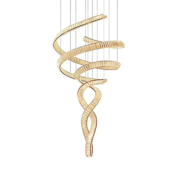 Long Spiral Crystal Chandelier | Korewolamp