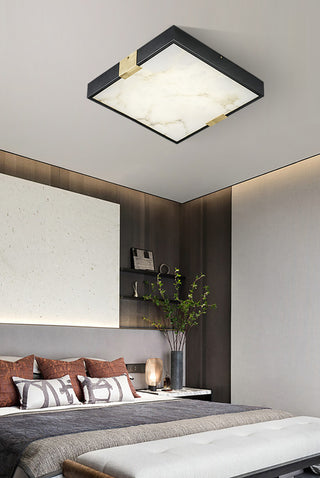 Square Lucien Alabaster Ceiling Light