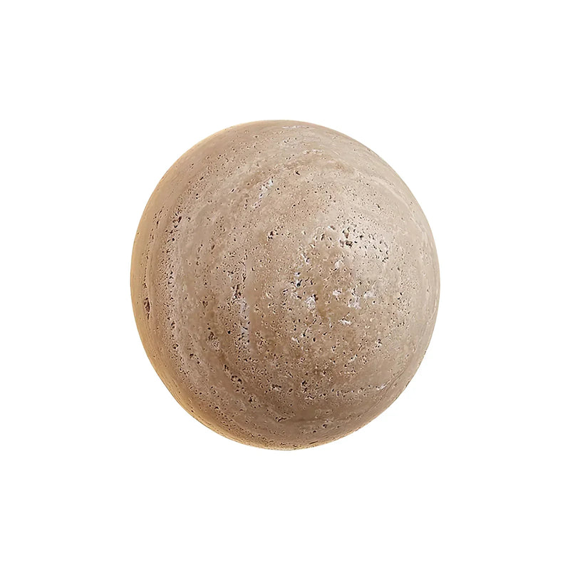 Luna Round Travertine Wall Light | Korewolamp