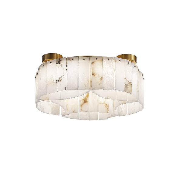 Luxe White Alabaster Ceiling Lamp