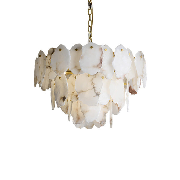 Luxury Alabaster Brass Chandelier