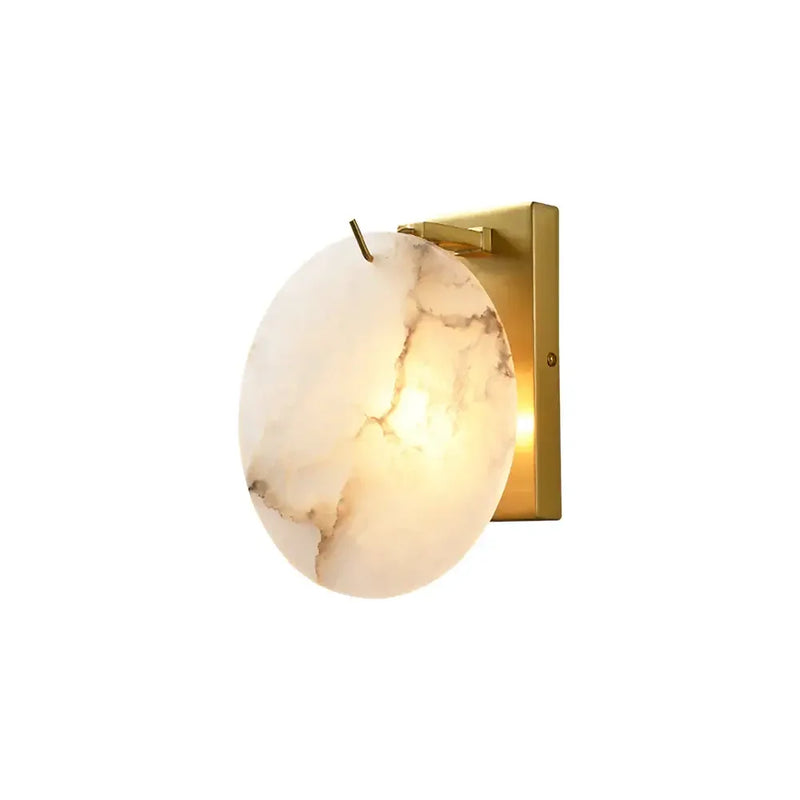 Luxury Alabaster Round Wall Light | Korewolamp