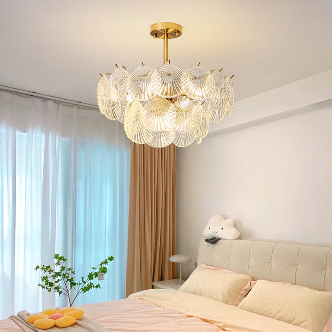 Luxury Shell Glass Chandelier