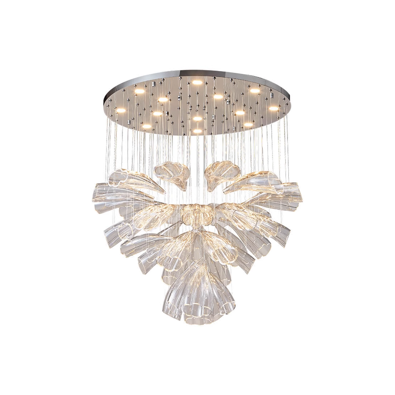Glass Lotus Chandelier | Korewolamp