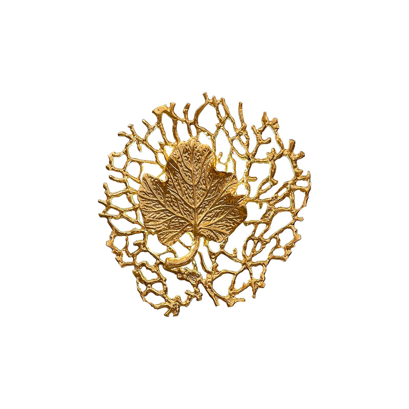 Leaf-Shaped Brass Biophilic Wall Lamp | Korewolamp