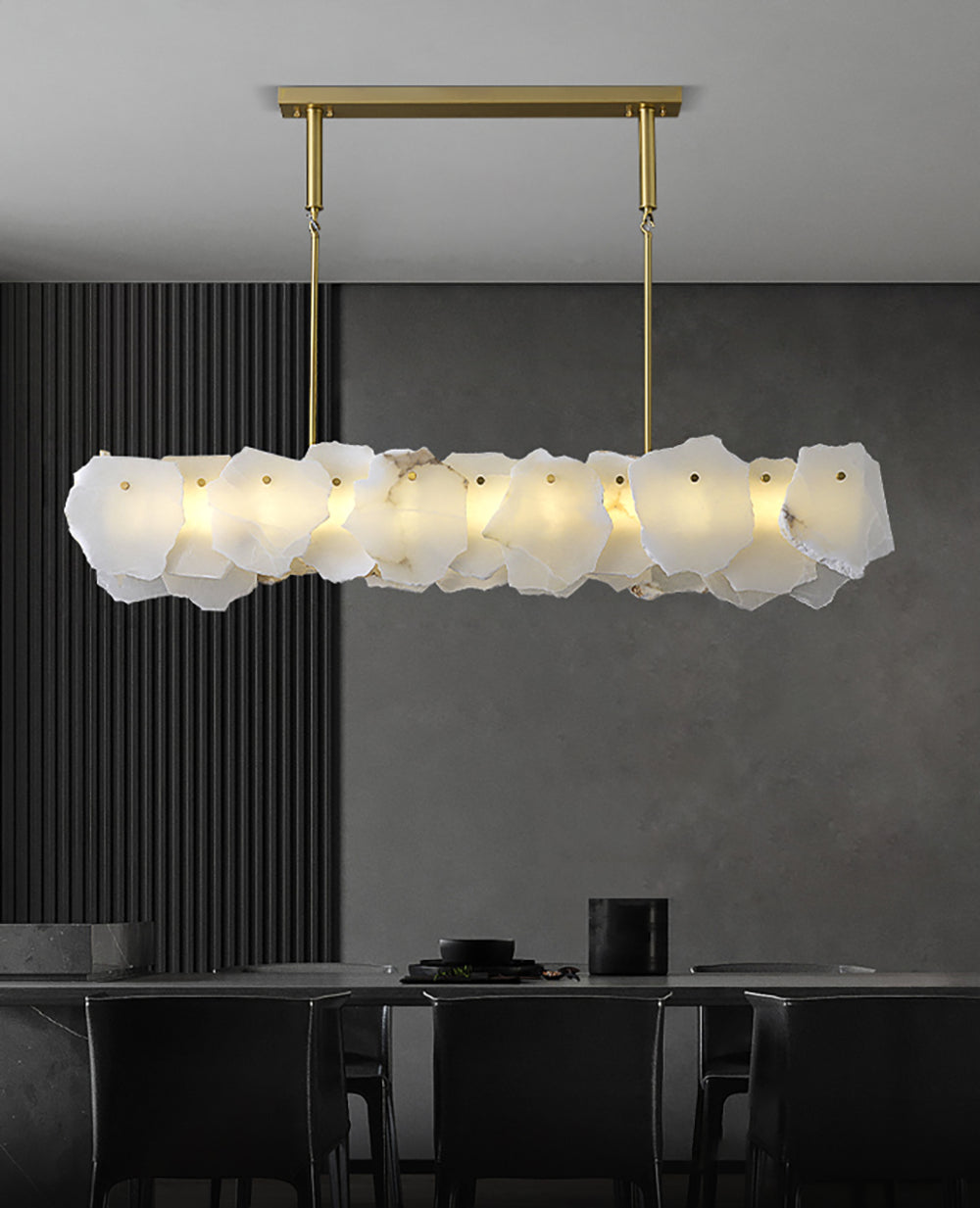 Linear Magari Alabaster Chandelier