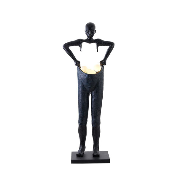 Man Carrying Pants Statue Floor Lamp