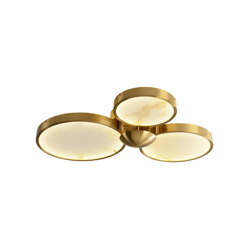 Alabaster 3 Heads Disc Ceiling Light | Korewolamp