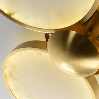 Alabaster 3 Heads Disc Ceiling Light