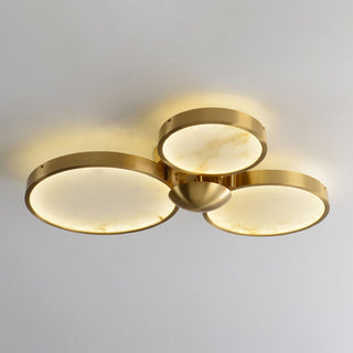 Alabaster 3 Heads Disc Ceiling Light