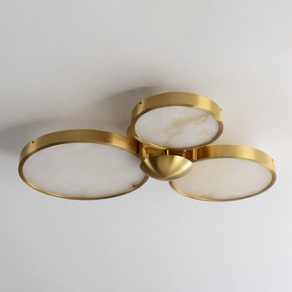 Alabaster 3 Heads Disc Ceiling Light