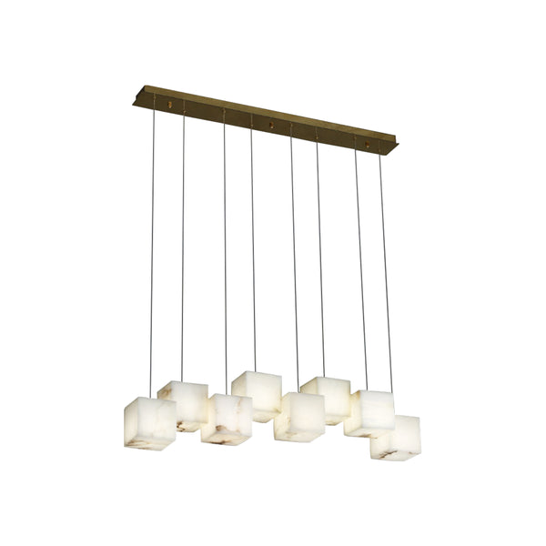 Simple Alabaster Box chandelier