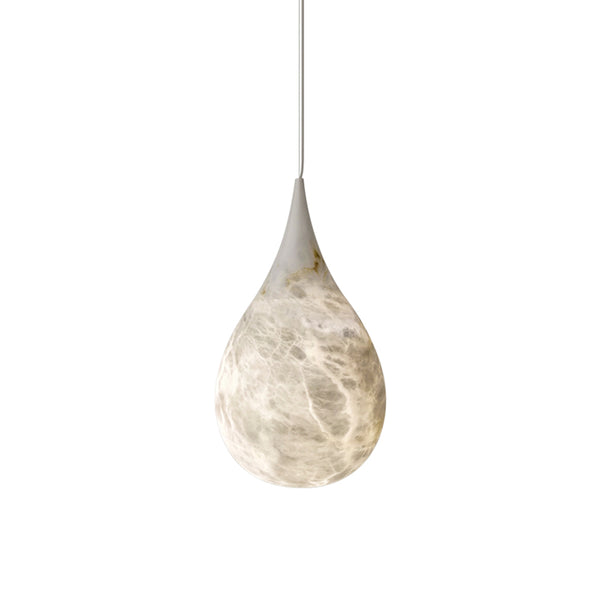 Alabaster White Raindrop Pendant Light