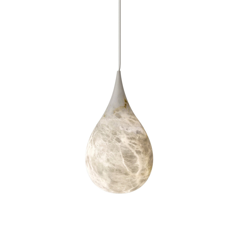 Alabaster White Raindrop Pendant Light | Korewolamp