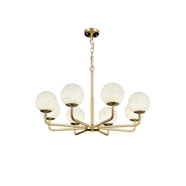 Alabaster Maytoni Erich Brass Chandelier