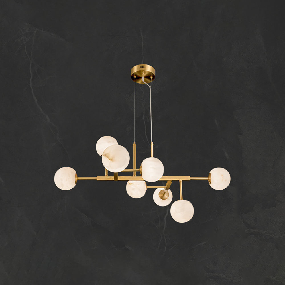 Alabaster Maytoni Uva Brass Chandelier