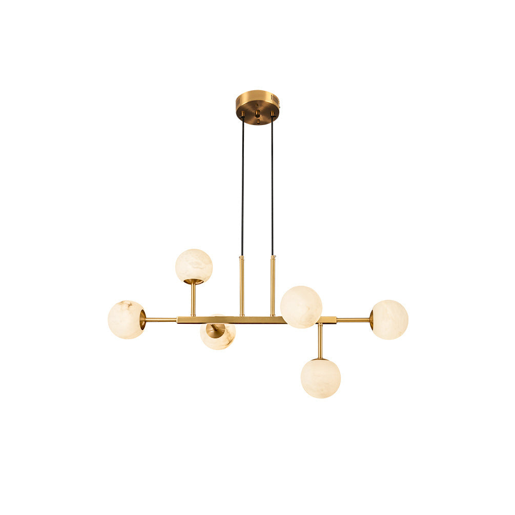 Alabaster Maytoni Uva Brass Chandelier