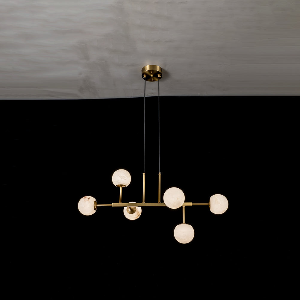 Alabaster Maytoni Uva Brass Chandelier