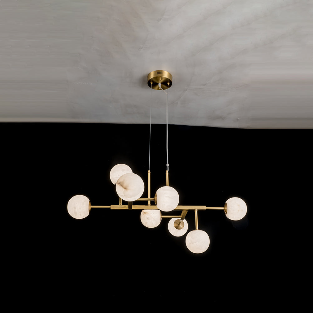 Alabaster Maytoni Uva Brass Chandelier