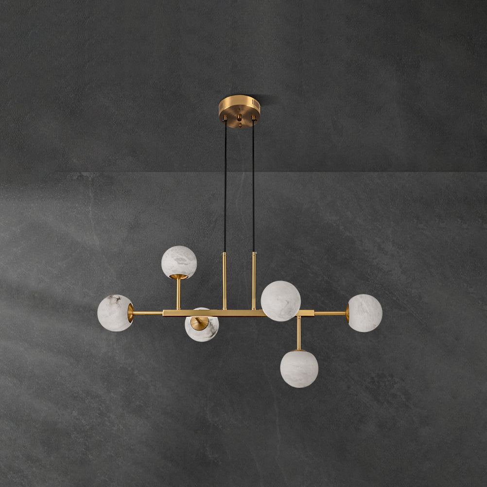 Alabaster Maytoni Uva Brass Chandelier