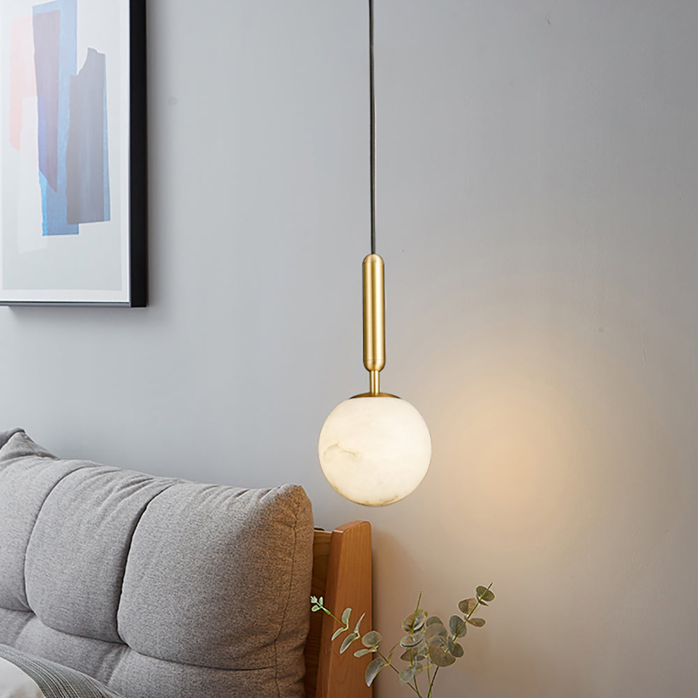 Bosso Brass Alabaster Pendant Lamp