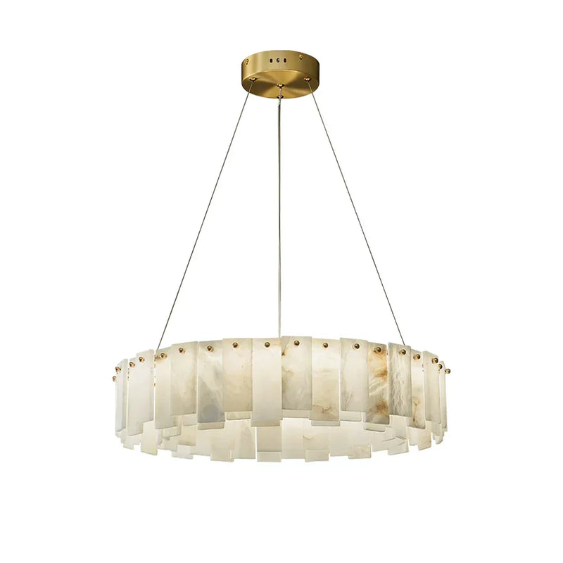 Modern Alabaster Celestial Round Chandelier | Korewolamp