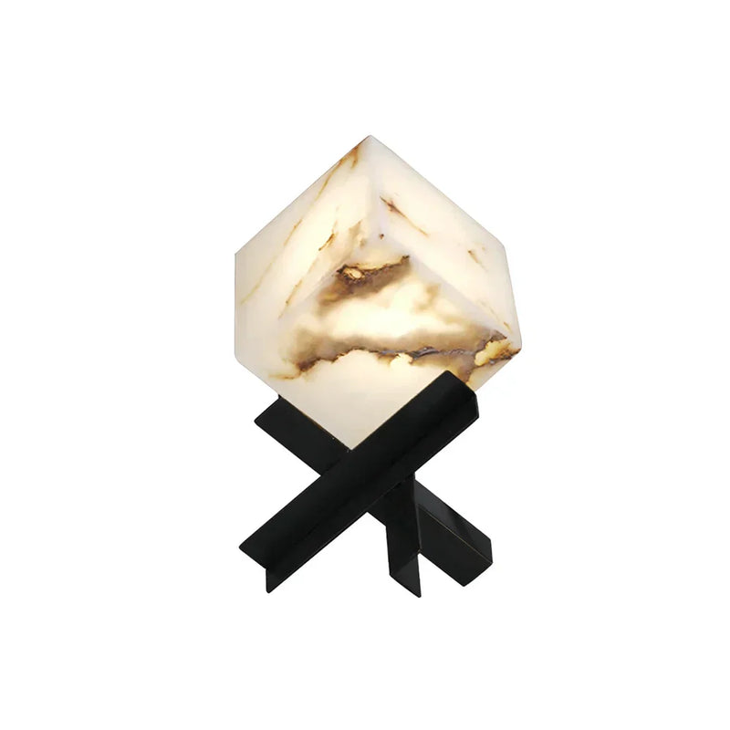 Modern Alabaster Cube Table Lamp | Korewolamp