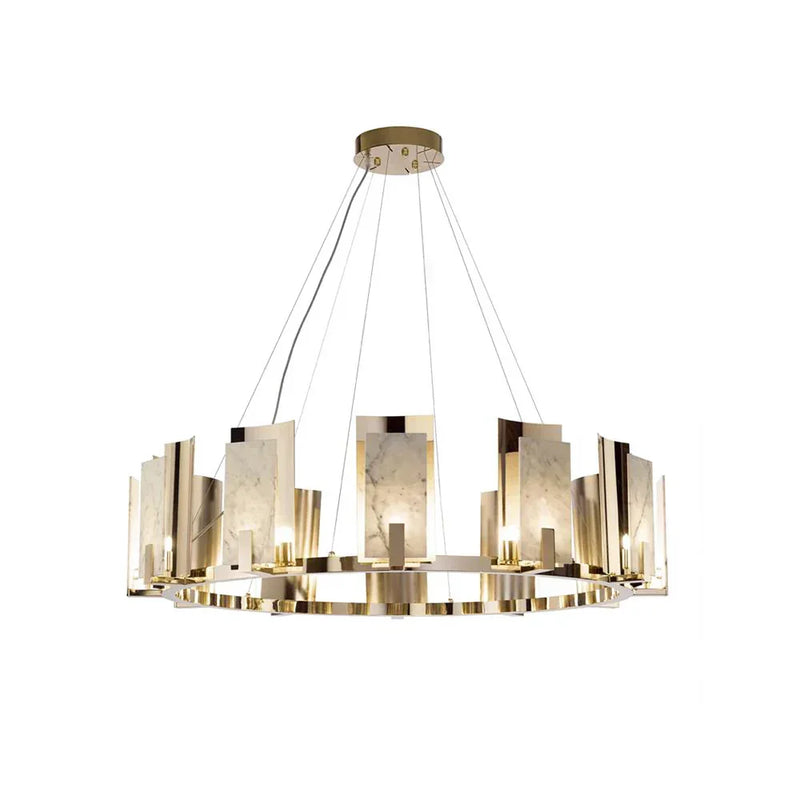 Modern Alabaster Jessie Round Chandelier | Korewolamp