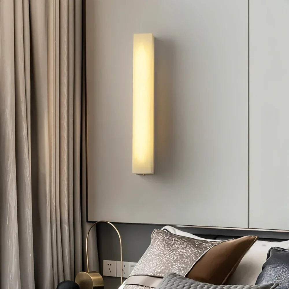 Modern Alabaster Rectangle Wall Sconce – korewolamp