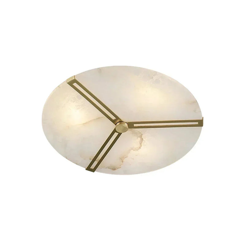Modern Alabaster Round Copper Ceiling Lamp | Korewolamp