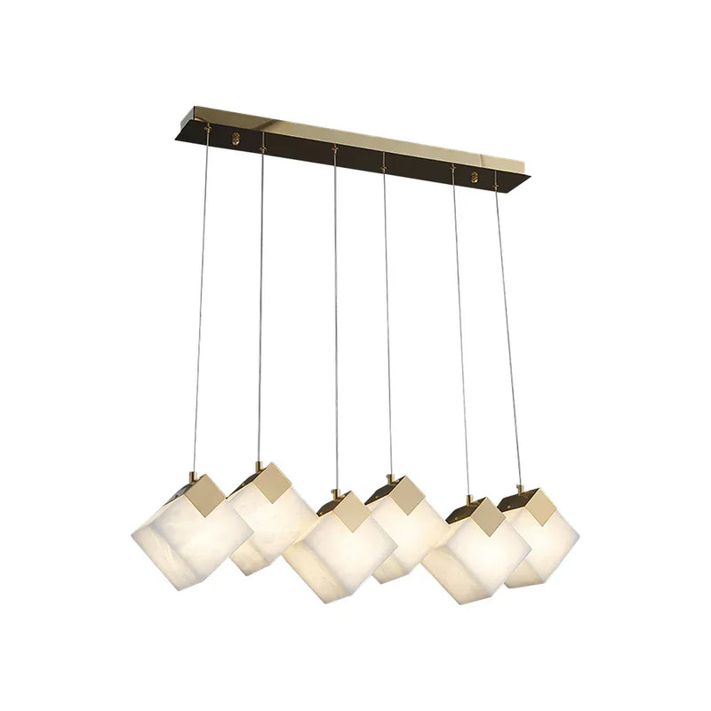 Modern Cube Alabaster Pendant Light | Korewolamp