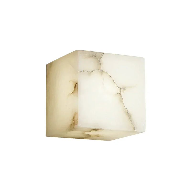 Modern Cube Square Alabaster Wall Sconce | Korewolamp