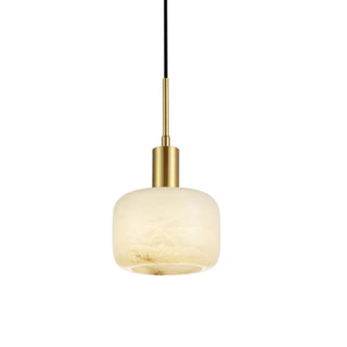 Modern Cylinder Copper Marble Pendant Light