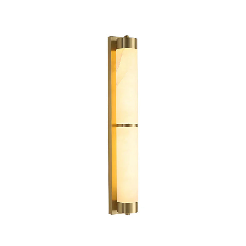 Cylindra Alabaster Brass Wall Light | Korewolamp