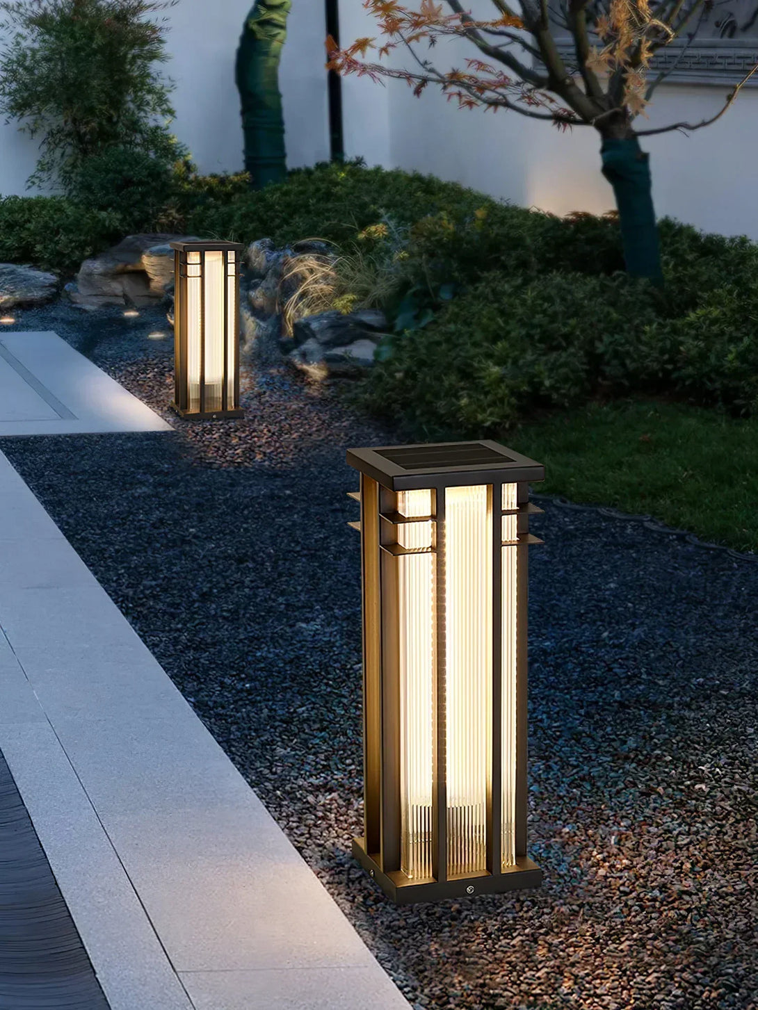Modern Double Axis Outdoor Post Lamp – korewolamp
