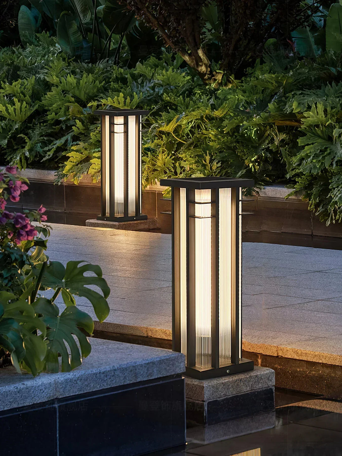 Modern Double Axis Outdoor Post Lamp – korewolamp