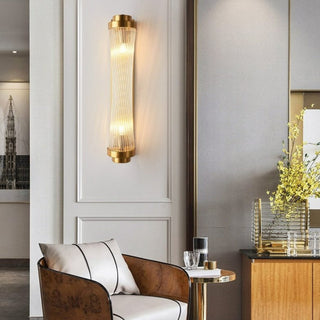 Modern Glass Column Wall Sconce