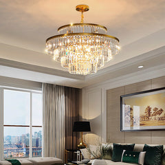 Modern Crystal Gold Chandelier