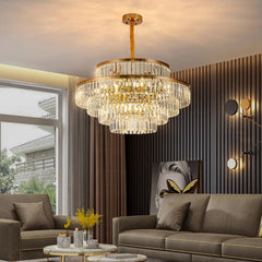 Modern Crystal Gold Chandelier