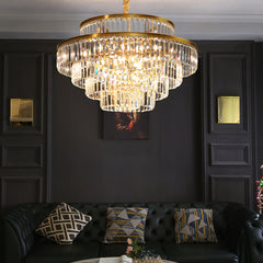 Modern Crystal Gold Chandelier