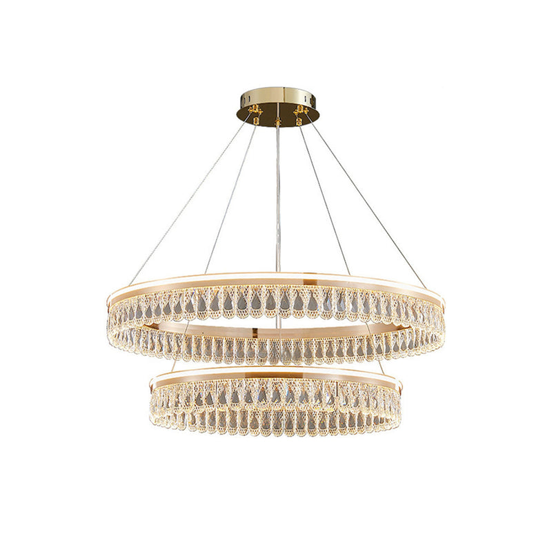Modern Large Crystal Ring Chandelier | Korewolamp