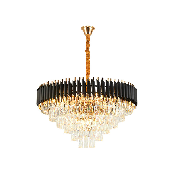 Modern Layer Raindrop Crystal Chandelier