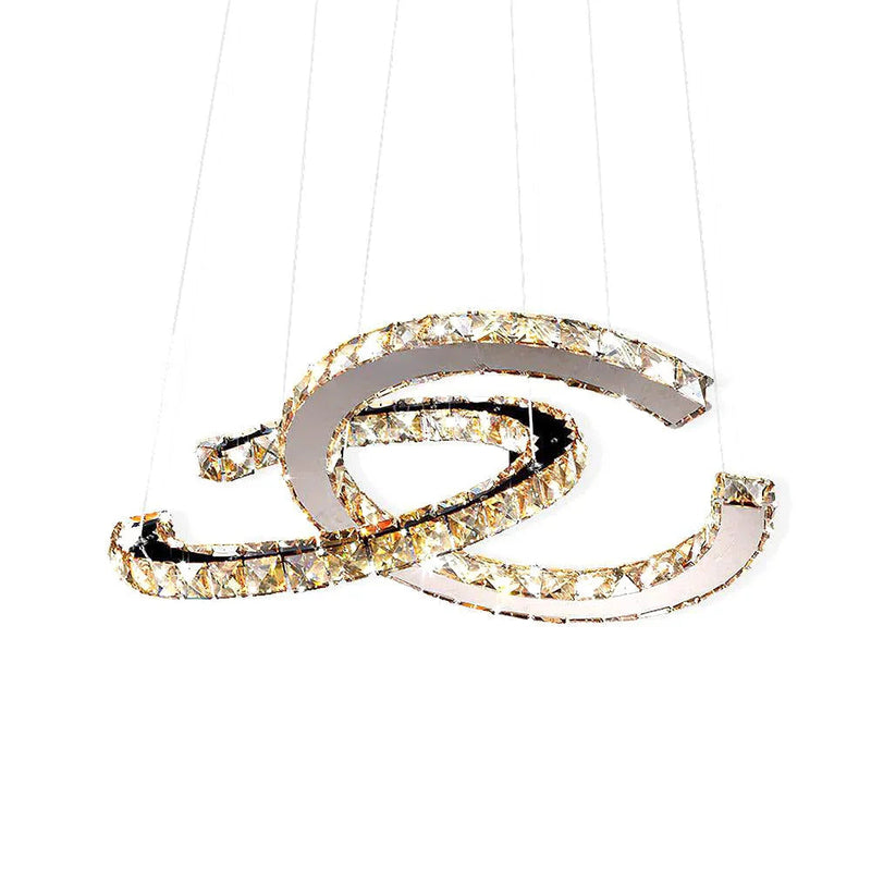 Modern Crystal Double C Chandelier | Korewolamp