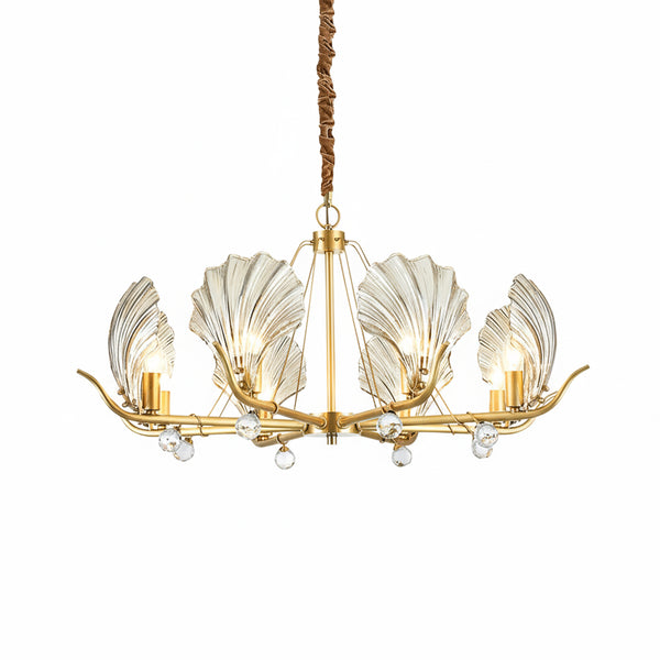 Modern Shell Glass Chandelier
