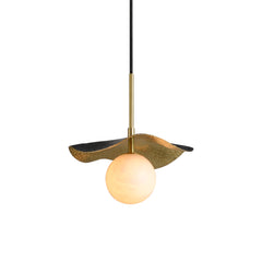 Alabaster Montera Brass Pendant Light