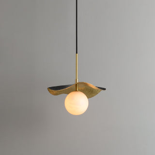 Alabaster Montera Brass Pendant Light