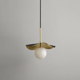 Alabaster Montera Brass Pendant Light