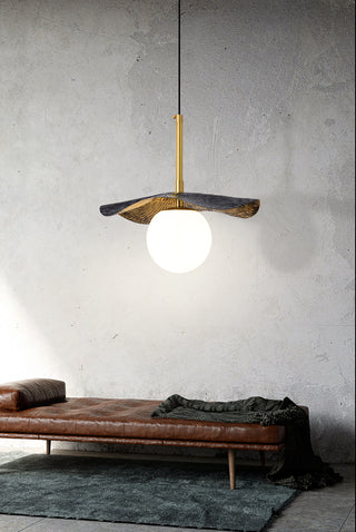 Alabaster Montera Brass Pendant Light