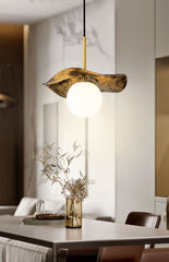 Alabaster Montera Brass Pendant Light